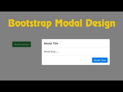Bootstrap Modal Tutorial Using Bootstrap Framework