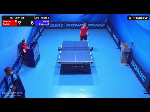 18:50 Dmytro Batiuk - Vitalii Krokhmal 25.08.2023 TT Euro.Cup Ukraine Master. TABLE 3