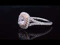 Double Halo Split Shank w/ Fancy Pink Diamonds Engagement Ring