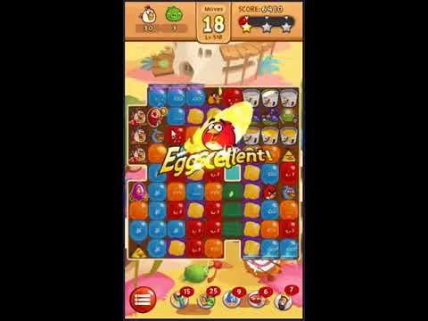 Angry Birds Blast Level 518 - NO BOOSTERS 🎈🐦🎈🐦