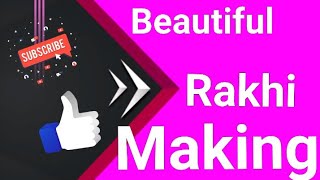 #shorts Beautiful Rakhi making /// Rakhi makes with sponge and with pearls 😍