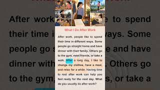 What I Do After Work 💼 | Easy English for Beginners (A1–A2) | English Listening Practice
