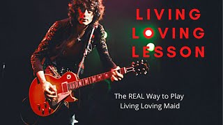 The REAL way to play Living Loving Maid - Led Zeppelin /  Jimmy Page guitar lesson
