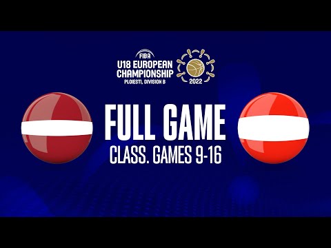 Latvia v Austria | Full Basketball Game | FIBA U18 European Championship 2022 - Division B
