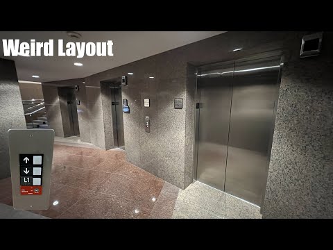 Crazy Layout! Otis Traction Elevators at the Clayton Triangle Garage in Clayton, MO