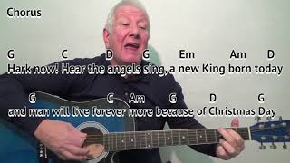 Mary's Boy Child - Christmas carol - easy chord guitar lesson with on-screen chords and lyrics