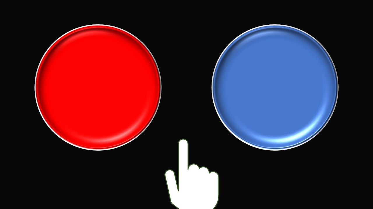 Solving the red or blue button game everyone is talking about