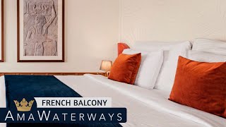 AMA Lilia | French Balcony Stateroom Tour & Review 4K | AMA Waterways | 2024 | 4K