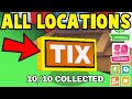 All 10 TIX LOCATIONS in Adopt Me! (Roblox Classic Event)