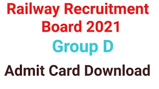 Railway Recruitment Board 2021 l RRB  Admit Card Download l YouTube #shorts