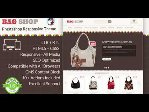 Bag Shop - Prestashop Responsive Theme | Themeforest Website Templates and Themes