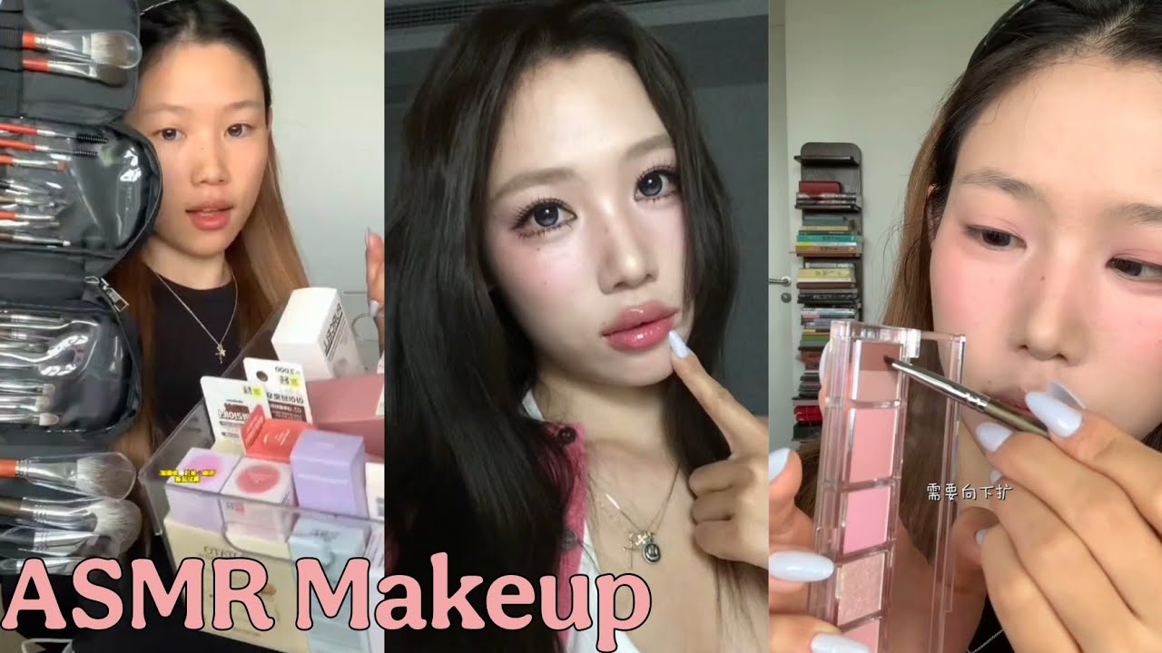 ASMR Makeup & Skincare tutorial 🎀 Satisfying Videos ♡ Aesthetic ✨️
