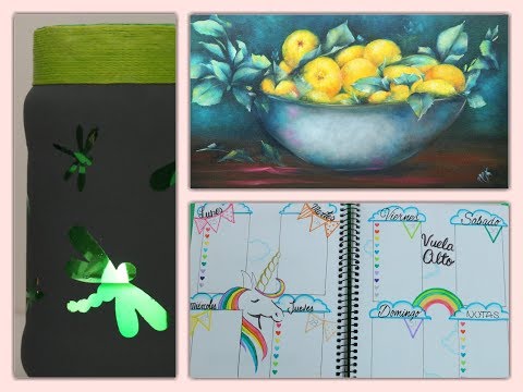 ManosalaObraTv 2018 Programa 21 Pintar al Oleo - Bullet Journal - Reciclar Frascos