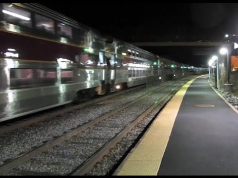 MBTA Commuter Rail Night Railfanning - Nov. 5, 2013