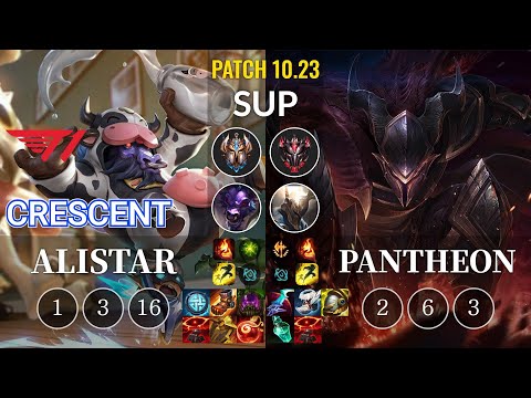 T1 Crescent Alistar vs Pantheon Sup - KR Patch 10.23