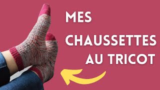 ❤️ Mes CHAUSSETTES au TRICOT, tuto gratuit pour femme, un joli patron à tricoter et une belle laine