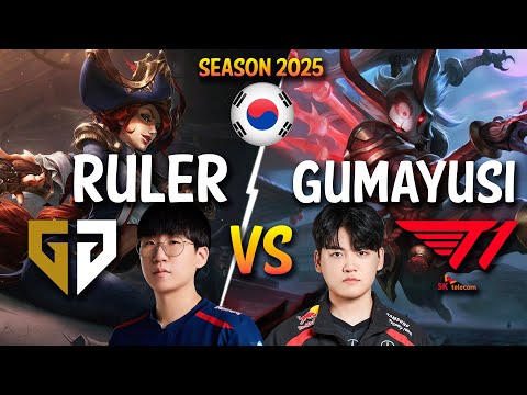 GEN Ruler vs T1 Gumayusi - Ruler MISS FORTUNE vs Gumayusi KALISTA ADC - Patch 15.3 KR Ranked lolrec