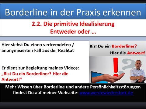 2.2 The primitive idealization - either or .... (Practical Borderline Diagnosis)