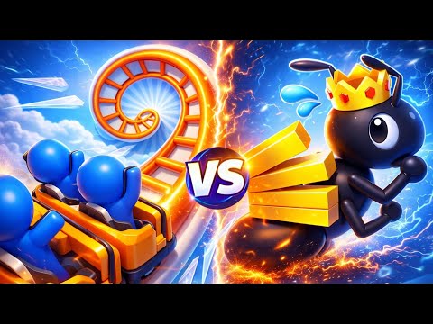 Runner Coaster vs Tiny Run 3D 😯😜 All Level Speed 🚄 Run 2026 Gameplay Android iOS