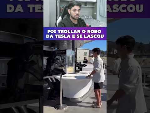foi trollar o robô da tesla e deu errado