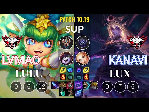 JDG LvMao Lulu vs JDG Kanavi Lux Sup - KR Patch 10.19