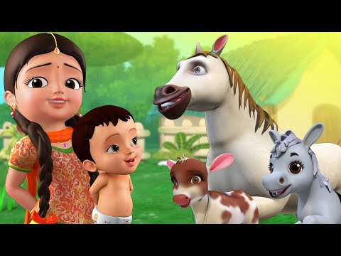 తాతతో ఒక రోజు - Farm Animals Song | Telugu Rhymes for Children | Infobells