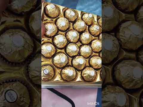 UNBOXING BIG BOX OF FERRERO ROCHER CHOCOLATE 🍫😋🤩 CHOCOLATE STATUS #viral #shots #trending #audio #n