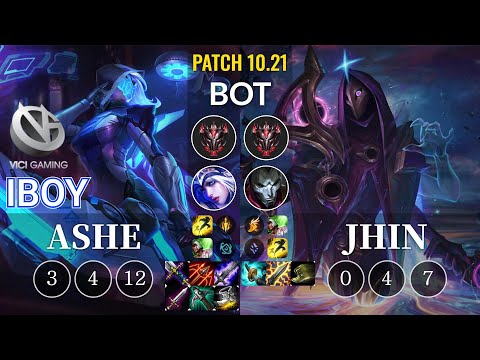 VG iBoy Ashe vs Jhin Bot - KR Patch 10.21