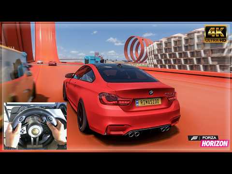 BMW M4 GTS - Hot Wheels Race - Forza Horizon 5 | Steering Wheel Gameplay