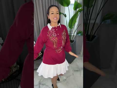 Sukienka bordowa Lola Bianka koszulowa – miniatura 2 z 10