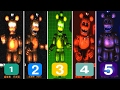 Animatronics From FNAF 1 2 3 4 To FNAF 5 Sister Location 2017