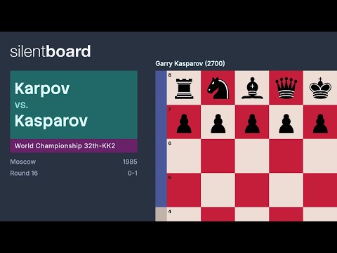 Karpov vs Kasparov — World Championship 32th-KK2 1985 (Round 16)