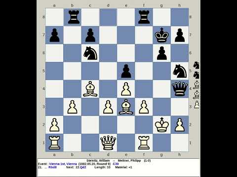 Steinitz, William vs Meitner, Philipp | Vienna Chess 1st 1882, Austria