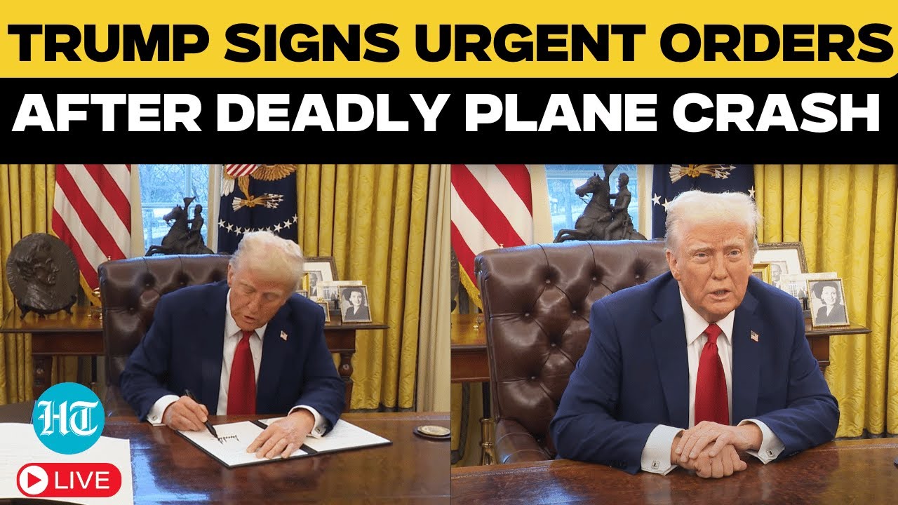 Donald Trump LIVE: Signs Executive Orders After Deadly DC Plane Crash | Aviation Orders | Washington