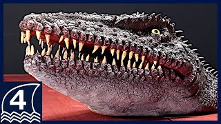 Sculpture the head of Mosasaurus.【sea monster/Horror art/dinosaur/thalassophobia/Cryptid/Creature】