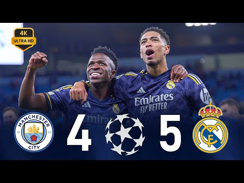 Man City 1-1 {3-4} Real Madrid 4K UCL 2024 Quarter Fina Extended Highlights #ucl