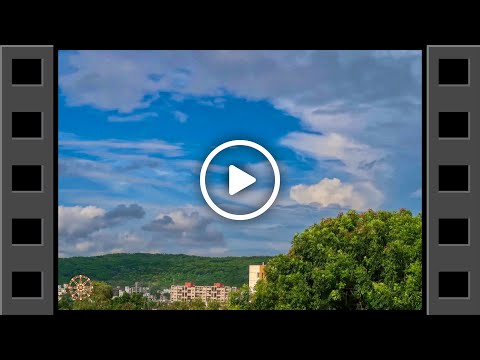 Blue sky • cirrus clouds • cumulus clouds • weather • HDR • Timelapse • Full HD • Video # 00082