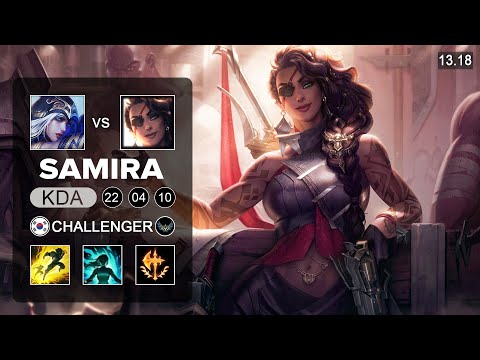 Samira vs Ashe ADC - KR Challenger - Patch 13.18 Season 13