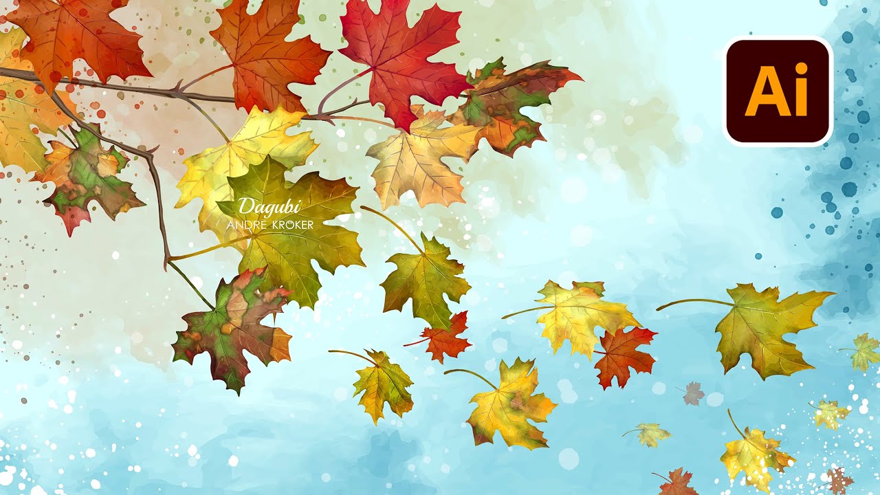 Create an Autumn Branch Vector Illustration with Maple Leaves Brushes in Adobe Illustrator