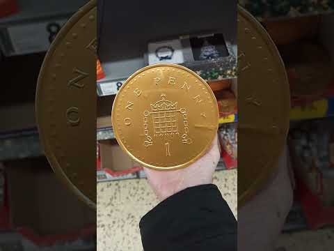 Huge Tescos 1p chocolate coin
