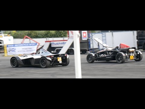 BAC Mono vs Ariel Atom on track at the Ignition Festival of Motoring, Glasgow