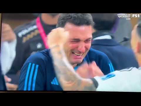 An emotional Lionel Scaloni breaks down into tears at final whistle | Argentina 3-3 France (Pen 4-2)