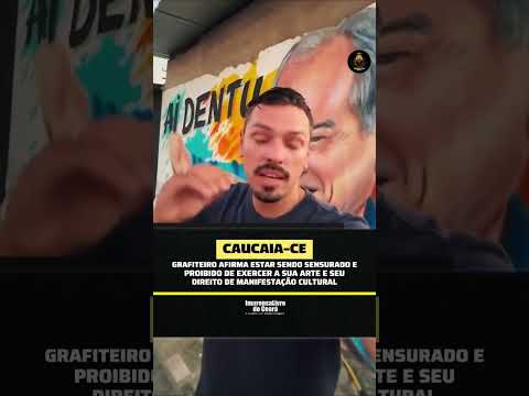 Grafiteiro afirma estar sendo sensurado e proibido de exercer sua arte e seu direito de manifestação