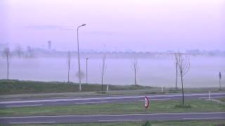 preview picture of video 'Timelapse Wegtrekkende Mist Reitdiephaven Groningen'