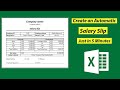 Make A Salary Slip In Excel Automatic Salary Pay Slip In 5 Minutes