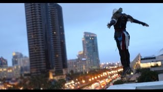 Assassin's Creed 4 Meets Parkour in Real Life - Comic-Con in 4K