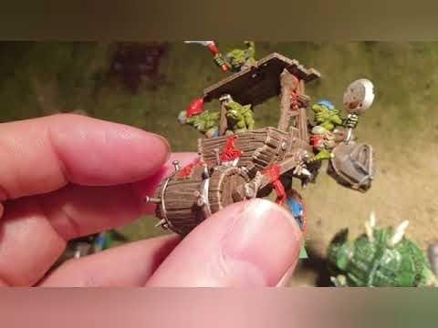Gamesworkshop Snotling Team with converted trained troll showcase