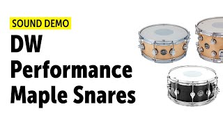 Video thumbnail for DW Performance Maple Snares / 3 Sizes - Sound Demo by Drums Bonedo