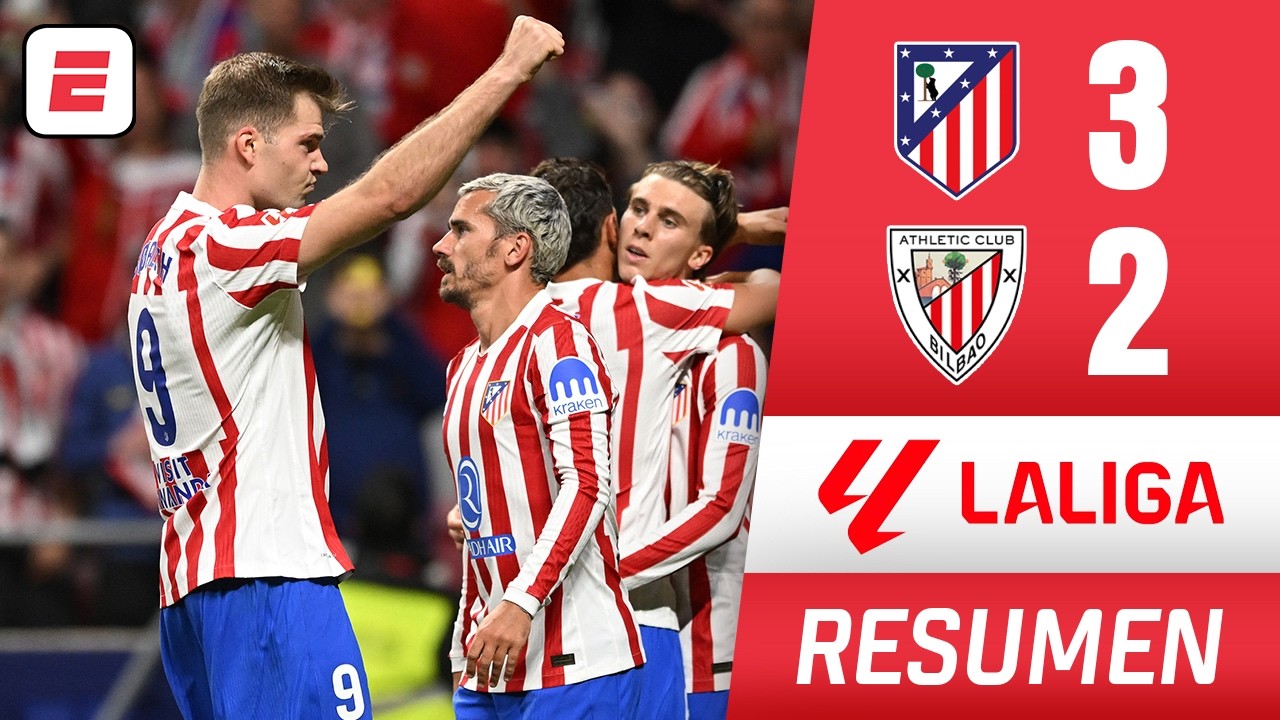 ATLÉTICO DE MADRID remontó y cortó MALA RACHA vs Athletic Club. Goles: Griezmann y Sorloth | La Liga