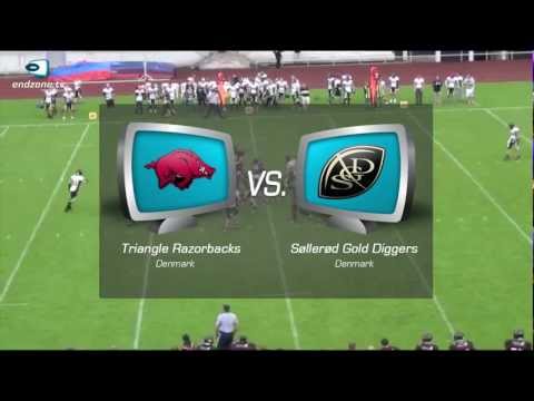 EFAF Cup Final 2012 Triangle Razorbacks vs. Søllerød Gold Diggers Highlights
